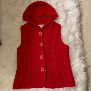 Red button up Coldwater Creek vest